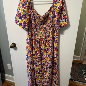Floral Multicolor Women's Dress
